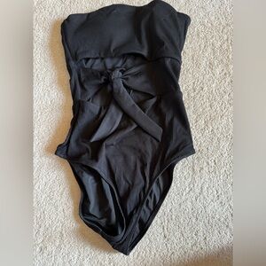 Aerie Black One Piece Bodysuit